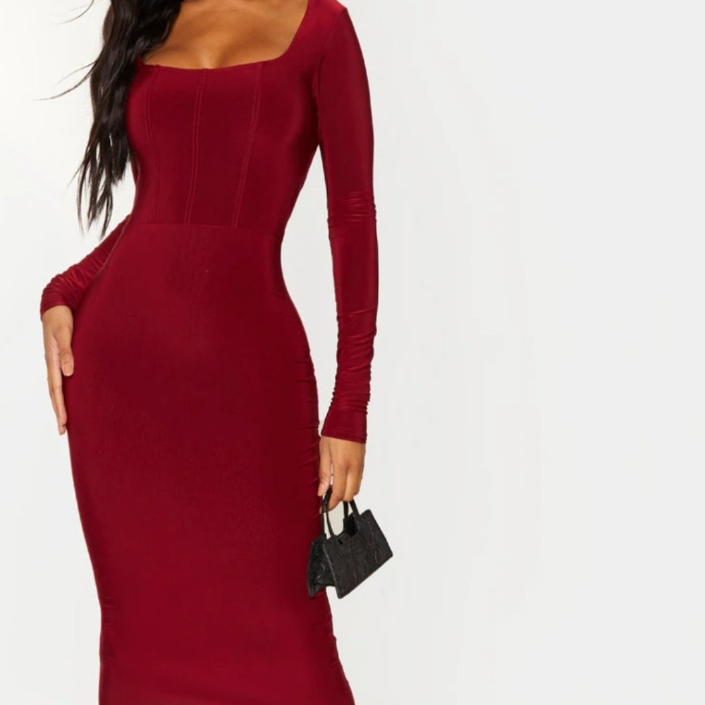 Burgundy dress